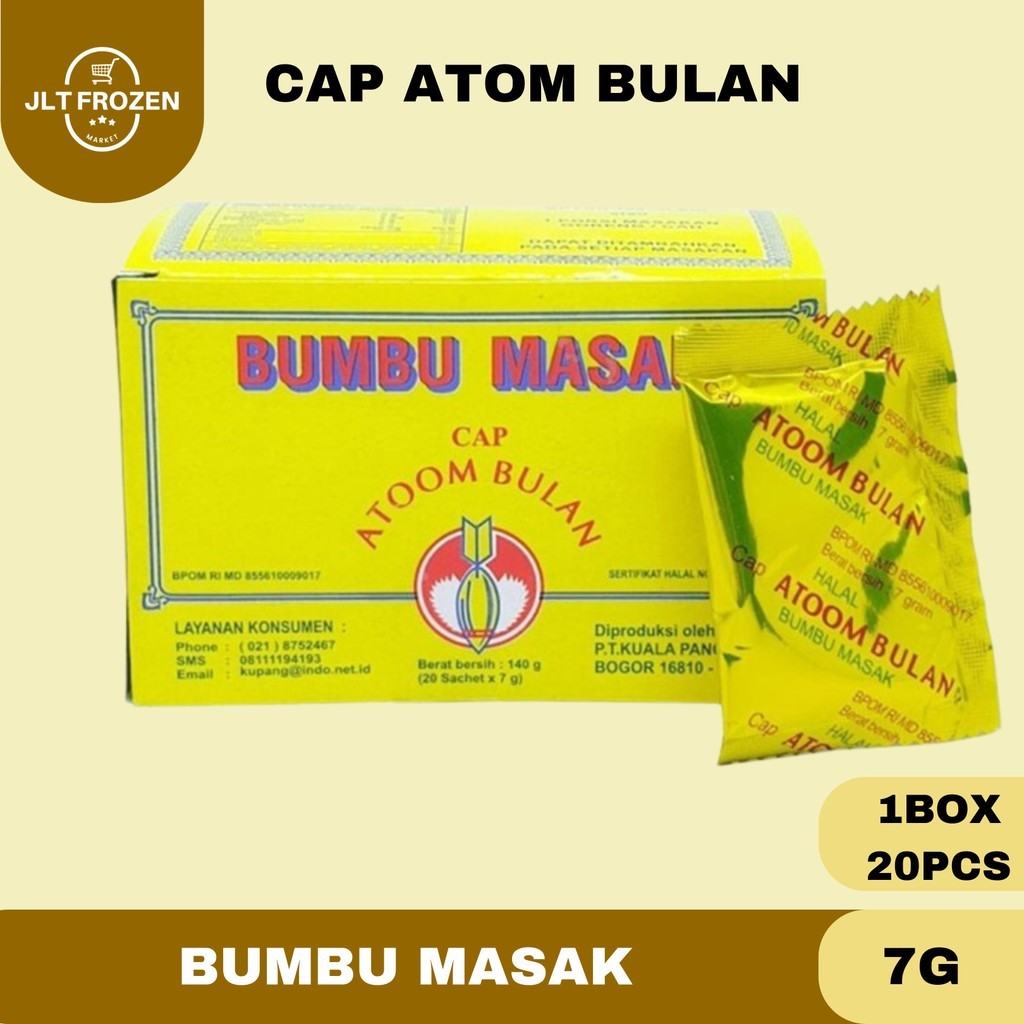 

Bumbu Masak Cap Atom Bulan / Seasoning / Penyedap Rasa / Bumbu Atoom 1 Box 140g Isi 20 Sachet