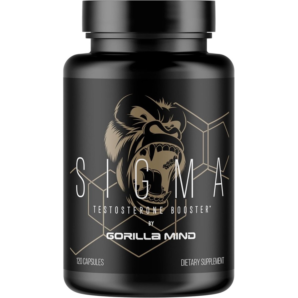 Gorilla Mind Sigma Testosterone Booster - Made with Tongkat Ali and Fadogia Agrestis Extract to Supp
