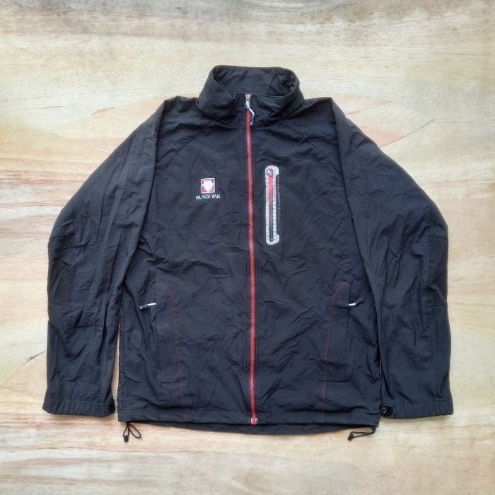 jaket outdoor gunung Blackyak windstopper warna hitam size 100