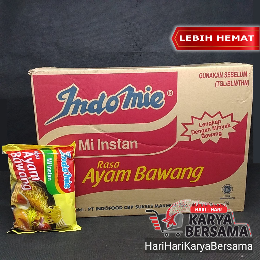 

MIE INSTAN INDOMIE AYAM BAWANG PER BOX ISI 40 PCS X 72GR