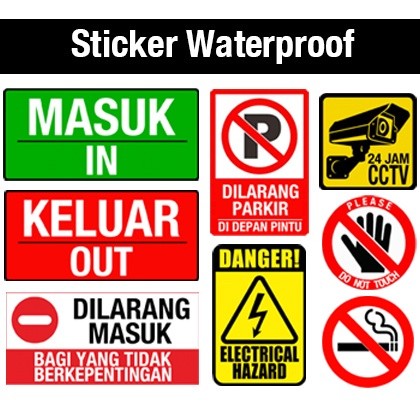 

Cetak Kilat - Sticker Vinyl Waterproof Stiker Dilarang Masuk Parkir Merokok CCTV