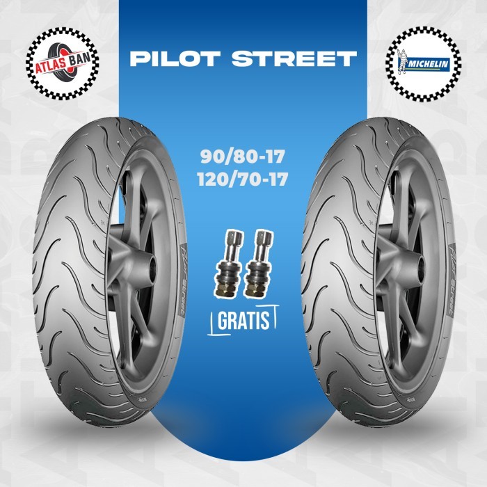Paket Ban Tubles Motor Sport MICHELIN PILOT STREET 90/80 - 120/70 Ring 17