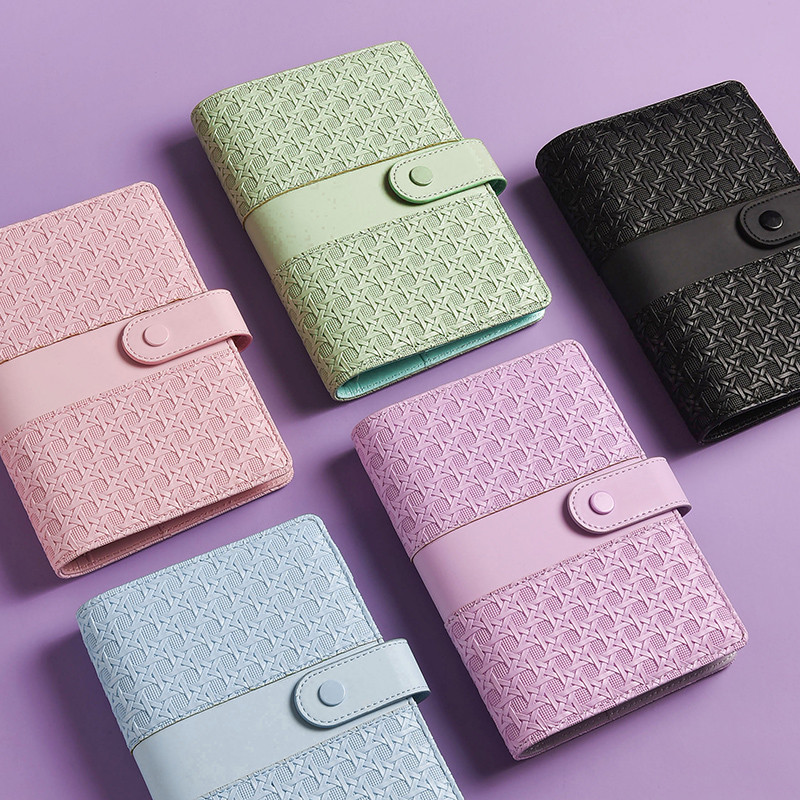 

A6 PU Leather DIY Binder Notebook Covers Diary Books Schedule Paper Covers School Stationery