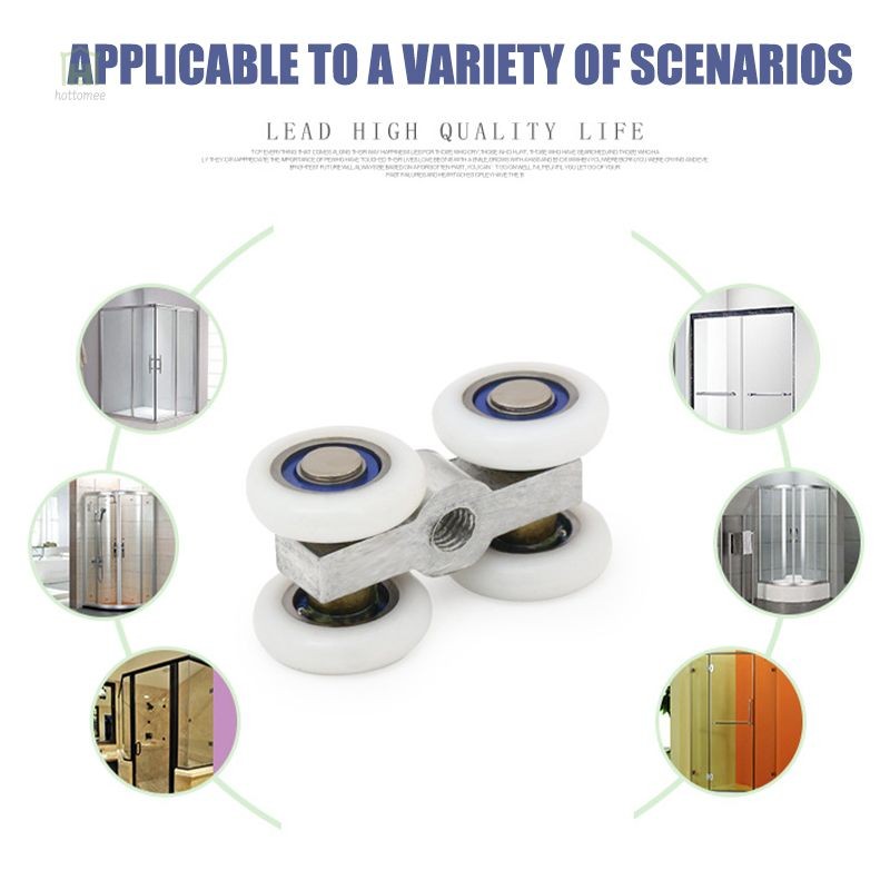 Roda Pintu Geser Kamar Mandi Pintu Kaca Jendela Pintu Geser Katrol Halus Tahan Aus hottome