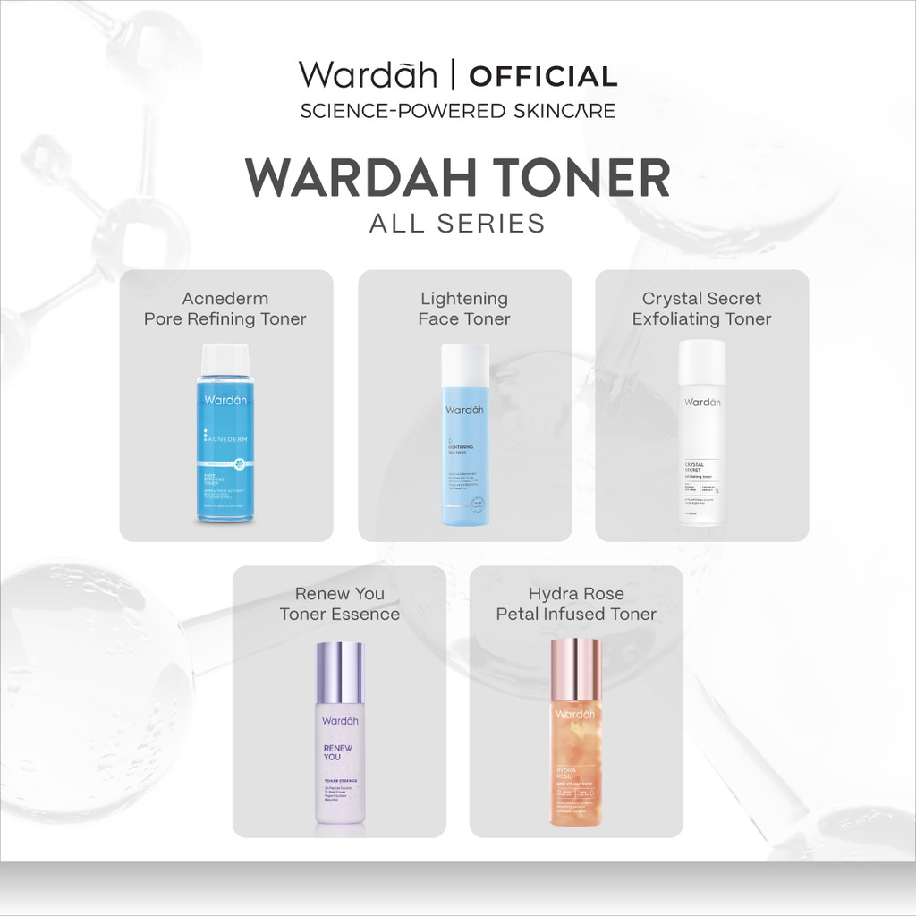 WARDAH Toner All Series - Acnederm, Lightening, Crystal Secret, Renew You, Hydra Rose - Skincare