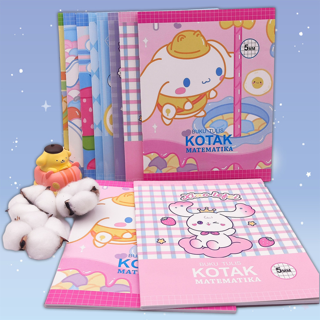 

Buku Tulis Kotak Kecil Buku Catatan 5mm Grid Lucu Anak Anjing Notepad Buku Tulis Grid Catatan Kecil Diary Agenda 38 Lembar 4/8PCS