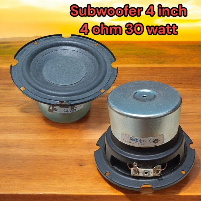 Komponen Speaker Subwoofer 4 Ohm 30 Watt 4 Inch