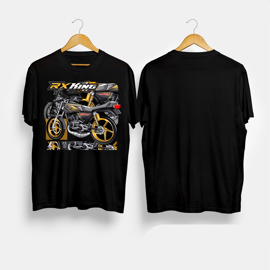 Kaos Baju Motor Yamaha RX King Gold Herex Trondol Mekanik Racing Kaos Otomotif