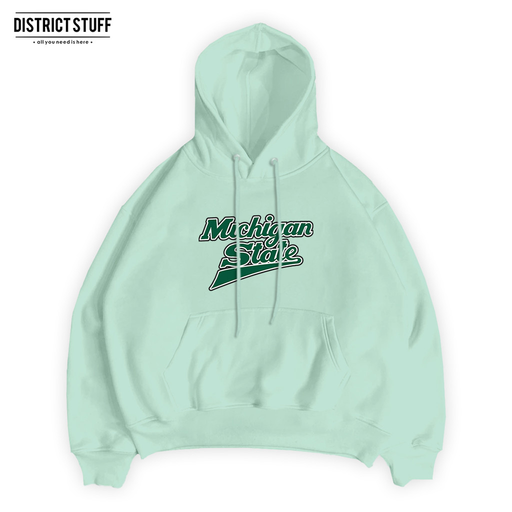 Hoodie Jumper Michigan State Jaket Pria Wanita Cotton Fleece Premium