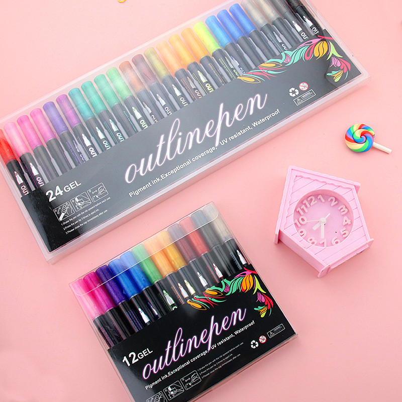

SS SPIDOL MARKER ISI 8 WARNA OUTLINE MARKER WARNA-WARNI DAN METALLIC INK SUUPER COOL