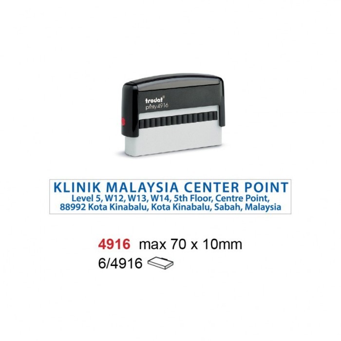 

Stempel Design Trodat Printy 4916 Ukuran 70mm x 10mm
