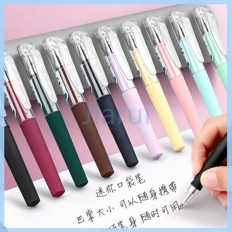 

Jiarui Pulpen saku mini/pena gel saku mini tinta hitam 0,5 mm