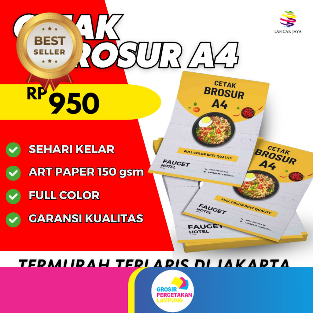 

Promo!!! CETAK BROSUR A4 TERMURAH [ 1 SISI / 2 SISI ] || CETAK FLYER A4 || BROSUR A4