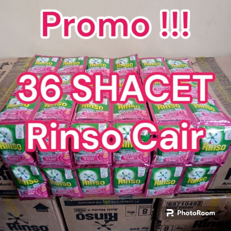 36 Pcs Rinso Sachet / Rinso Cair / Rinso Molto Cair