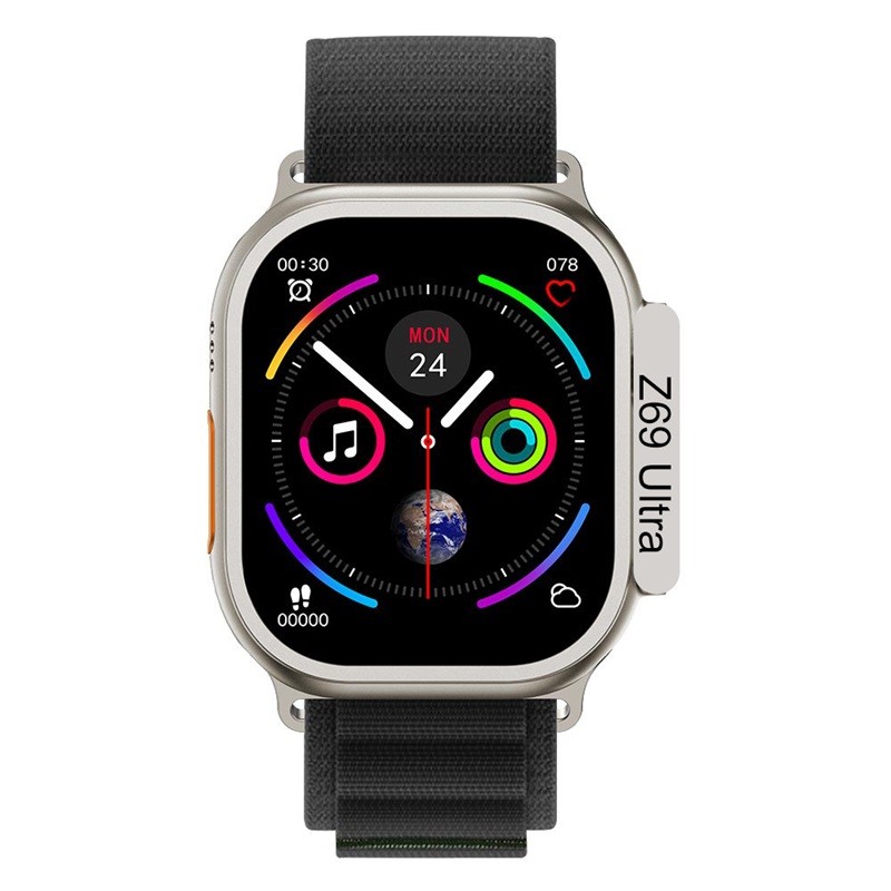 Ultra Iwatch Z69 Series 8 Free Silicone Strap 49mm IP68 New Smart Watch