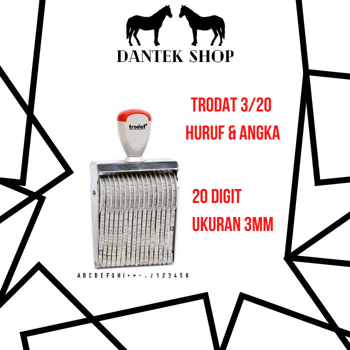 

Trodat Stempel Huruf & Angka Ukuran 3mm 20 Digit Karakter