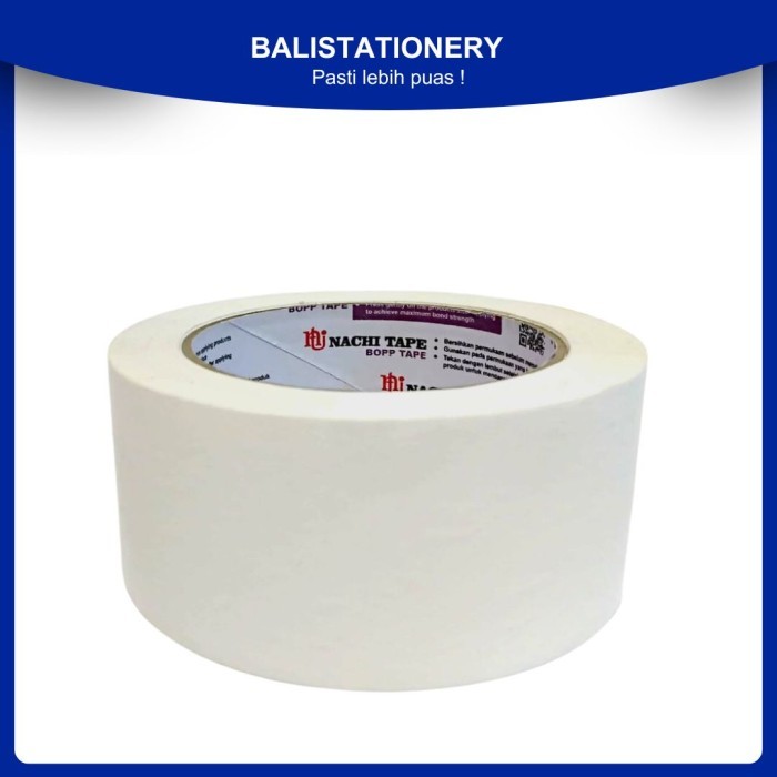 

Nachi Tape Lakban Putih Susu Opp Blok Nachi Putih Susu 2 inch 48mm x 100 Yard