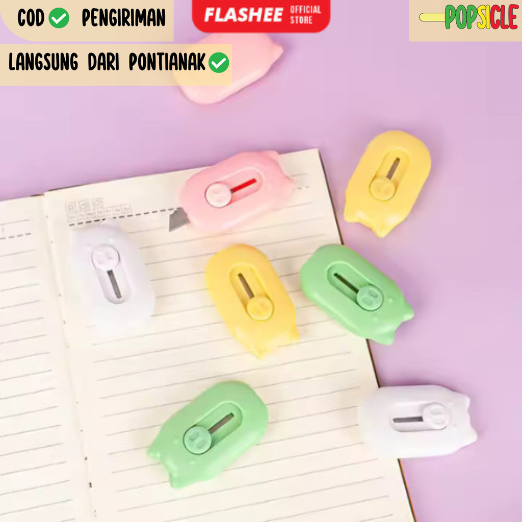 

Cutter Mini Bentuk Piggy Lucu Pisau Kecil Pemotong Kertas Portable