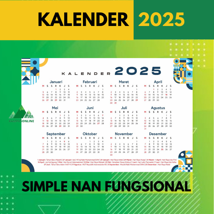 

PROMO KALENDER DINDING 2025 UKURAN A5 - KALENDER PLANNER - KALENDER MEJA - KALENDER POSTER