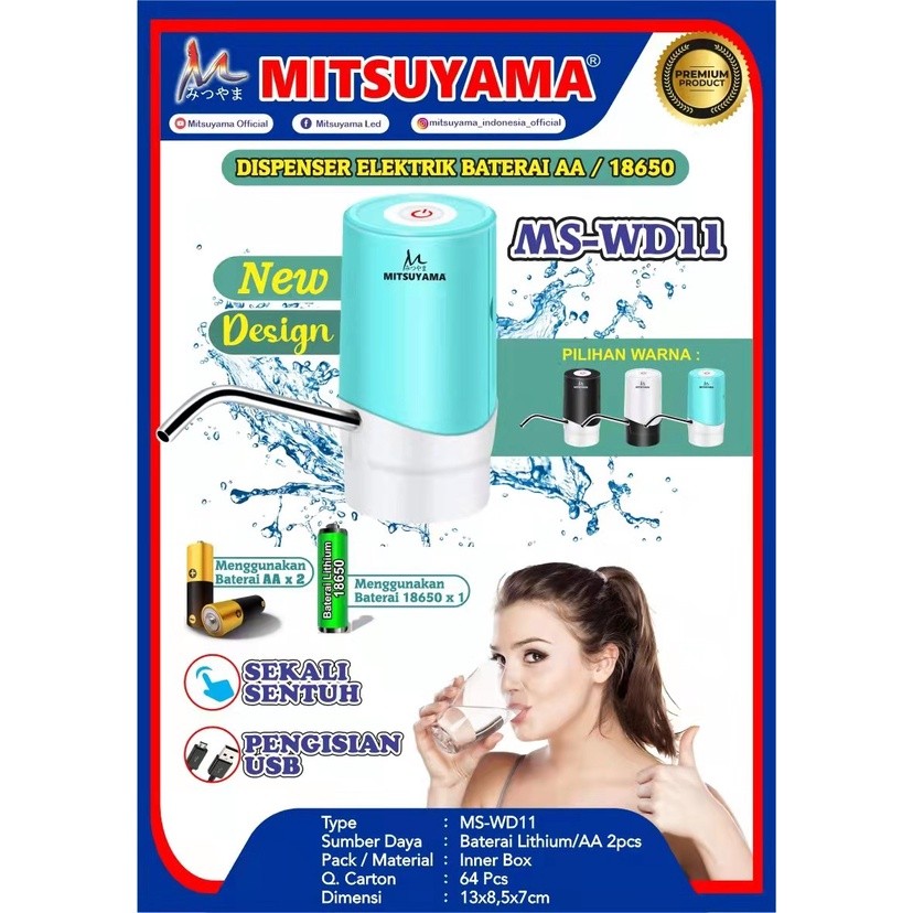 Pompa Galon Cas Elektrik Mitsuyama MS -WD11 WD 11 Water Pump Electric