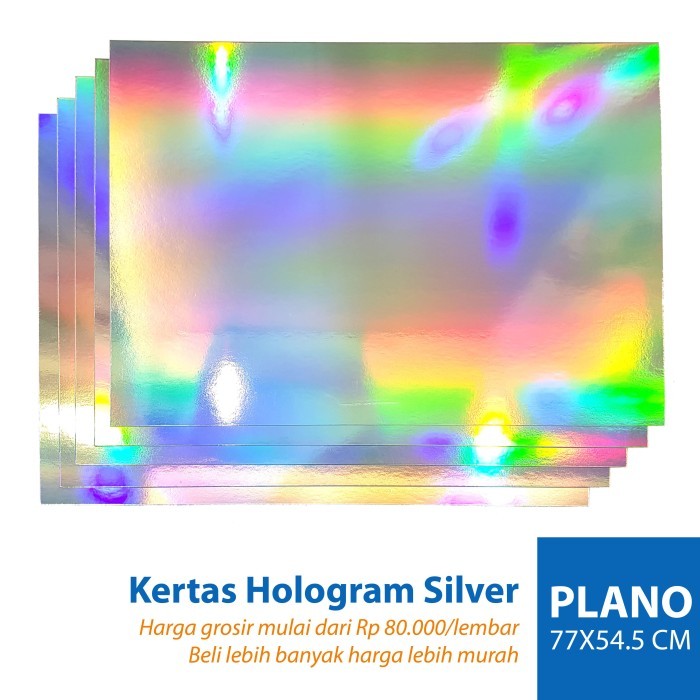 Kertas Hologram Perak 300 gsm Plano - Paper Silver