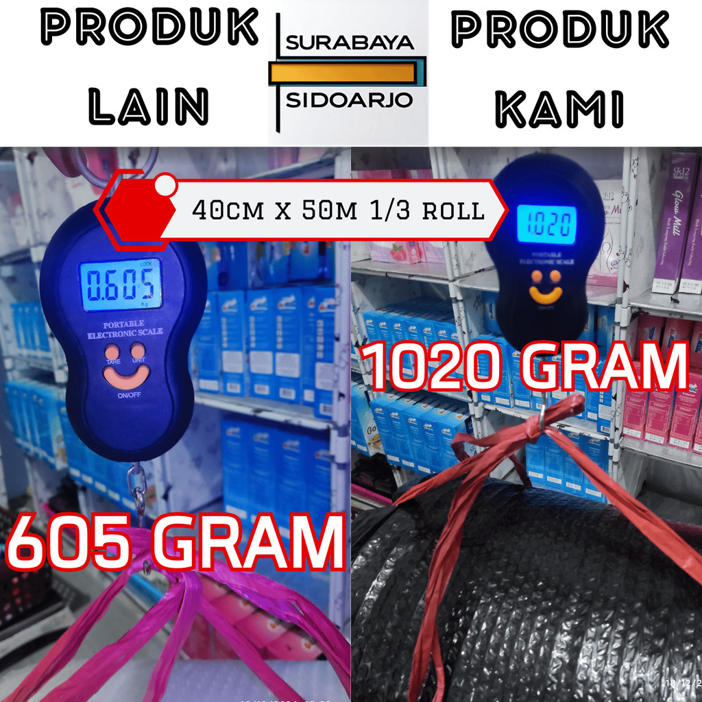 

Lebih Tebal Bubble Wrap 40cm x 50m - 1/3 Tidak Mudah Meletus Bubble Wrap Roll Plastik Packing