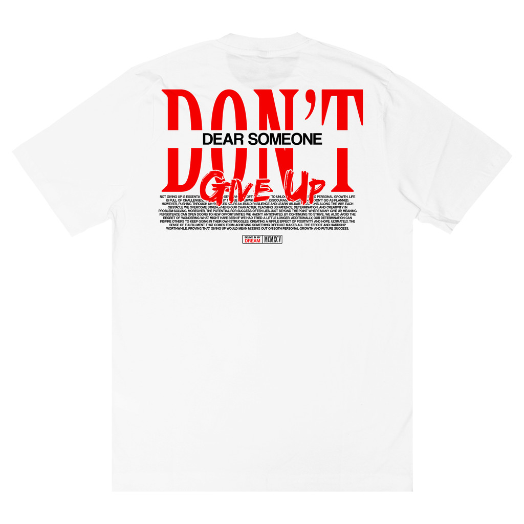 T-shirt Baju Distro 24s Unisex T-Shirt Dear Someone White