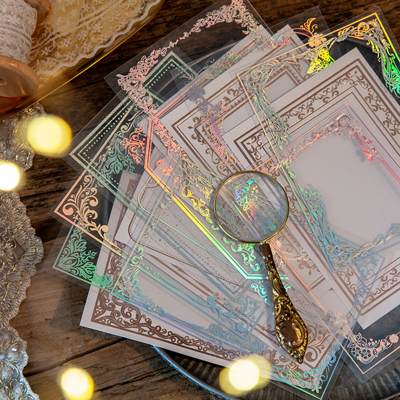 

1set/lot Memo Pads Sticky Notes Retro Bright stars Junk Journal Scrapbooking Stickers Office School stationery