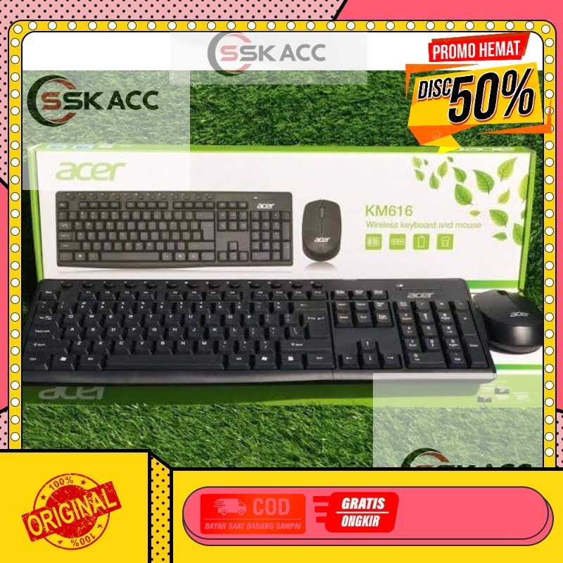 ACER Wireless Keyboard and Mouse combo KM 616 / Acer KM 616 / keyboard mouse wireless Acer KM 616. k