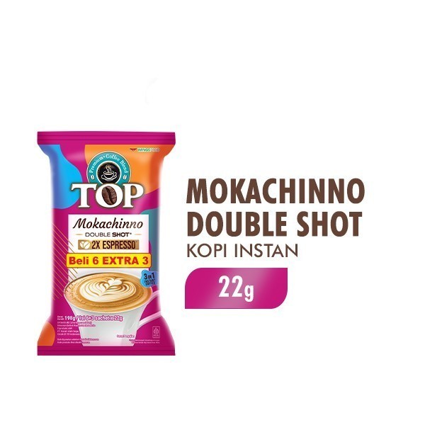 

New Item TOP COFFEE MOKACHINNO PACK ISI 6S EXTRA 3S