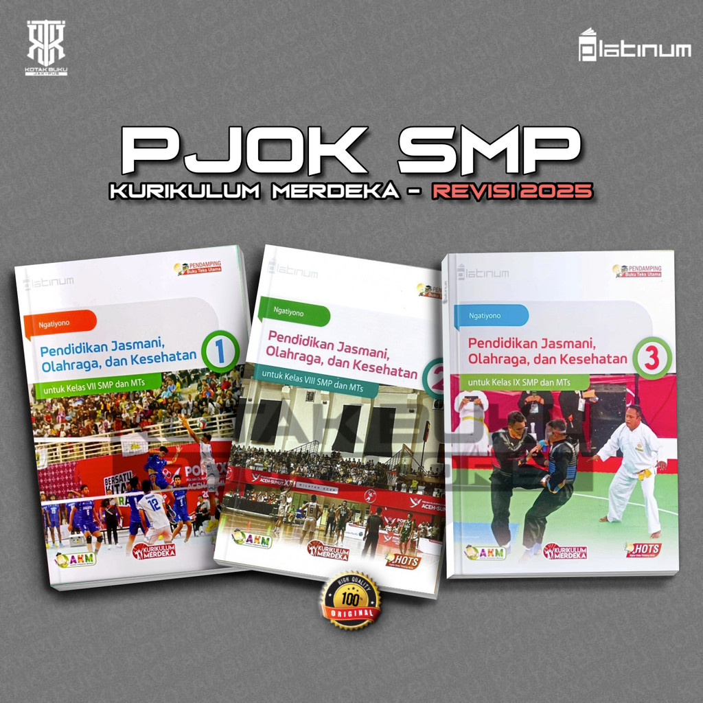 Buku PJOK Kelas 7 8 9 Kurikulum Merdeka / PJOK SMP / Kurikulum Merdeka / Platinum