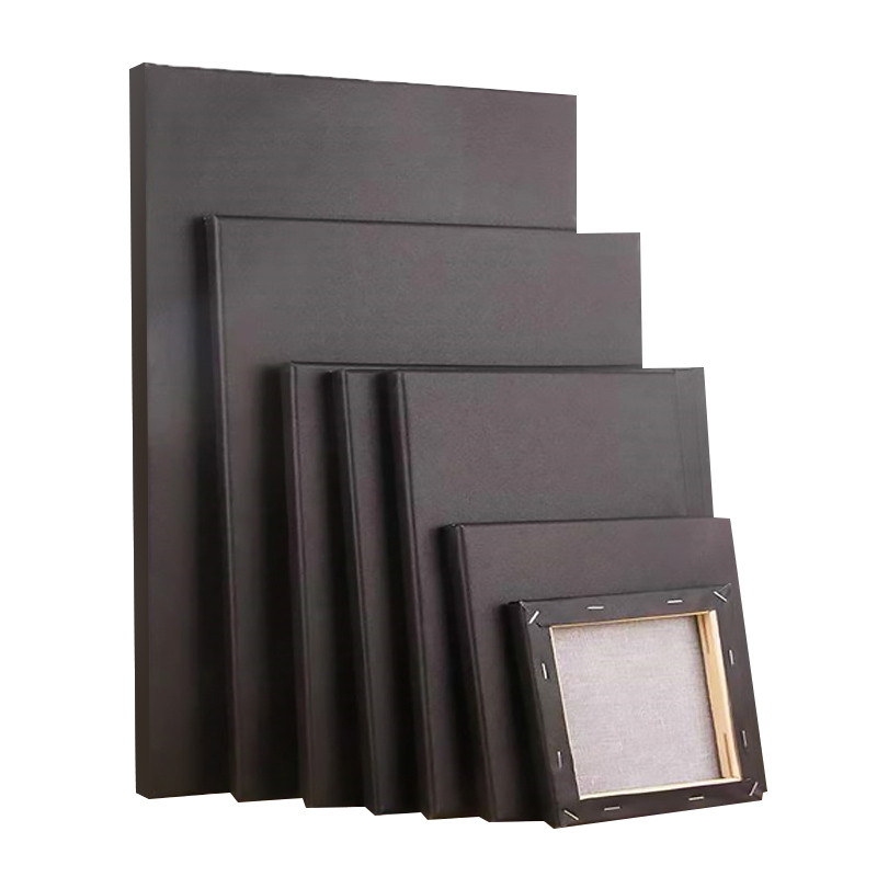 

Black Canvas Wooden Oil Painting Frame Cotton Canvas DIY Graffiti Children's Canvas Frame Beginner's Practice Art Supplies HB-02