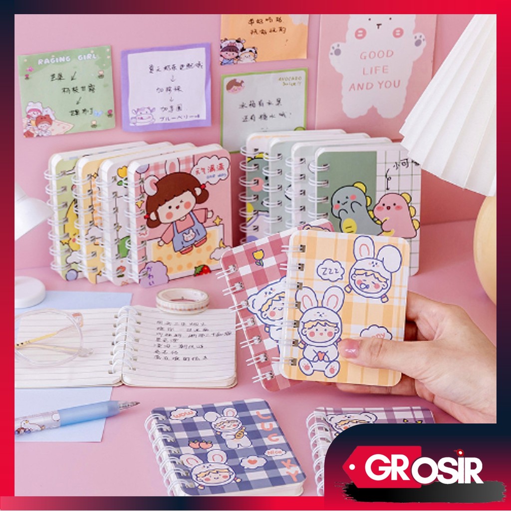 

Grosir - B5865 Buku Catatan Kecil Notebook Ring Motif / Notebook Ring Motif / Buku Catatan Ring / Buku Mini Alat Tulis Portable