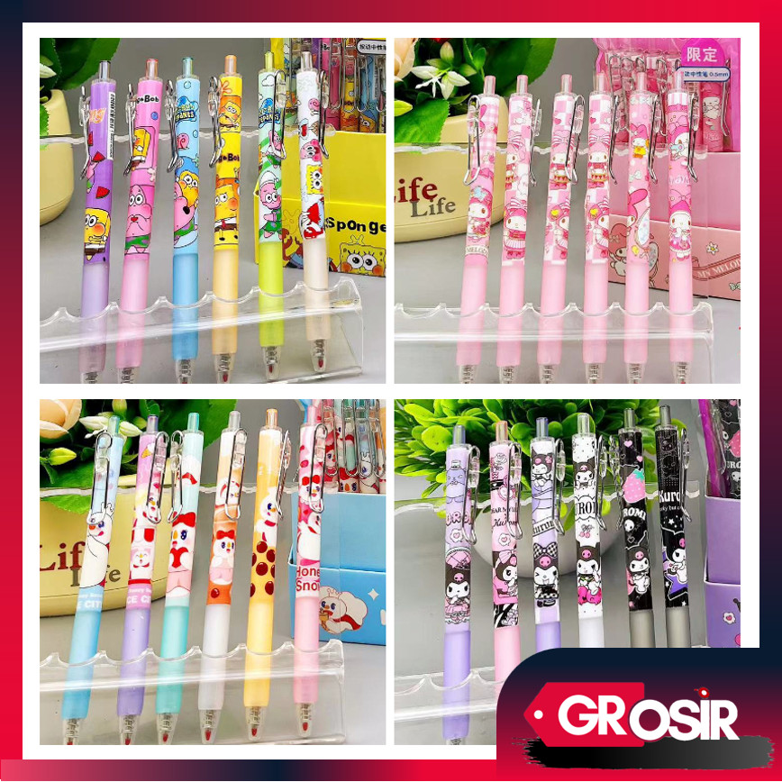 

Grosir - S6368 Pena Gel Mekanik Lucu / Set Pena Kartun Isi 6 PCS / Bolpoin Mekanik Motif Kartun / Set Bolpoin Gel / Pulpen Mekanik