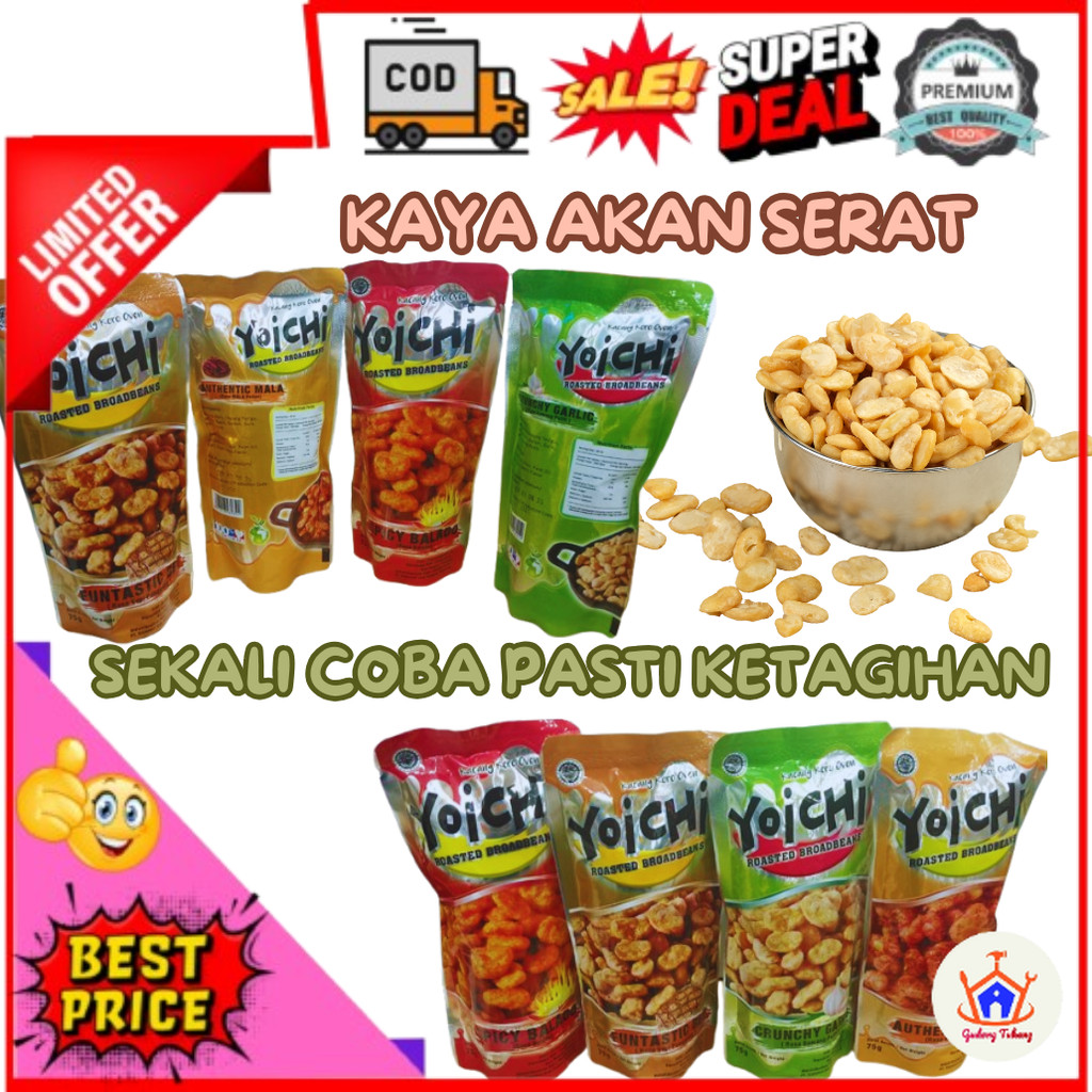 

Yoichi Makanan Ringan Lebaran Idul Fitri Idul Adha Kacang Koro Snack Lebaran Toples Toplesan Murah