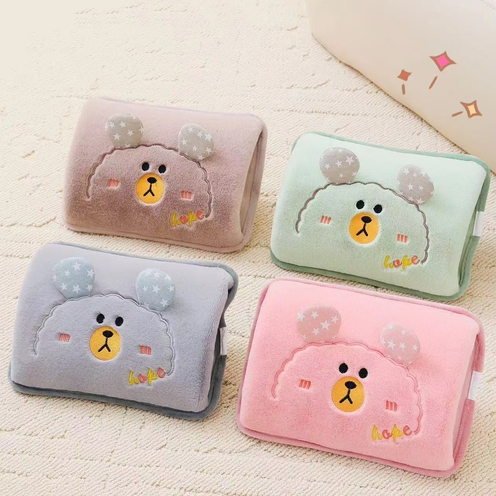 Bantal Air Panas Electric Bulu Tebal Lembut / Kompres Listrik