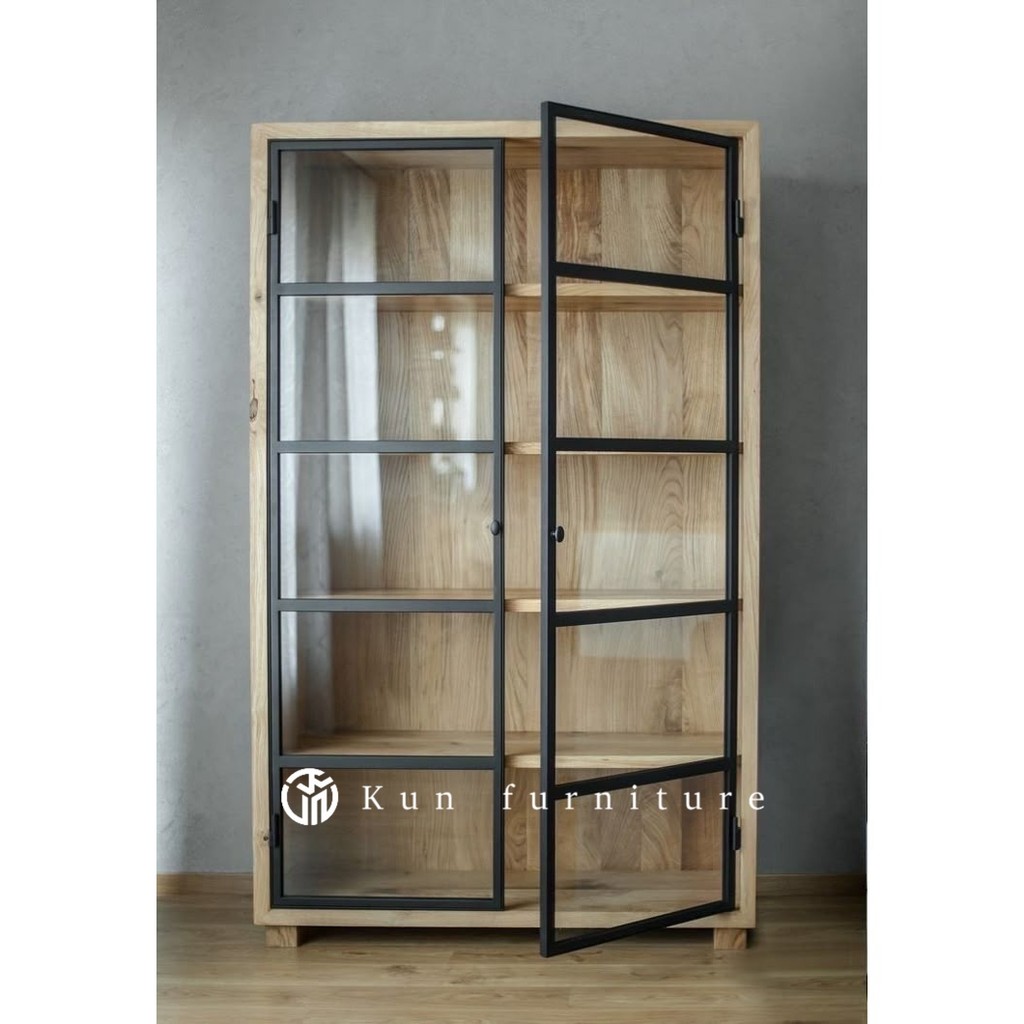 Lemari hias jati jepara lemari pajangan kaca minimalis modern