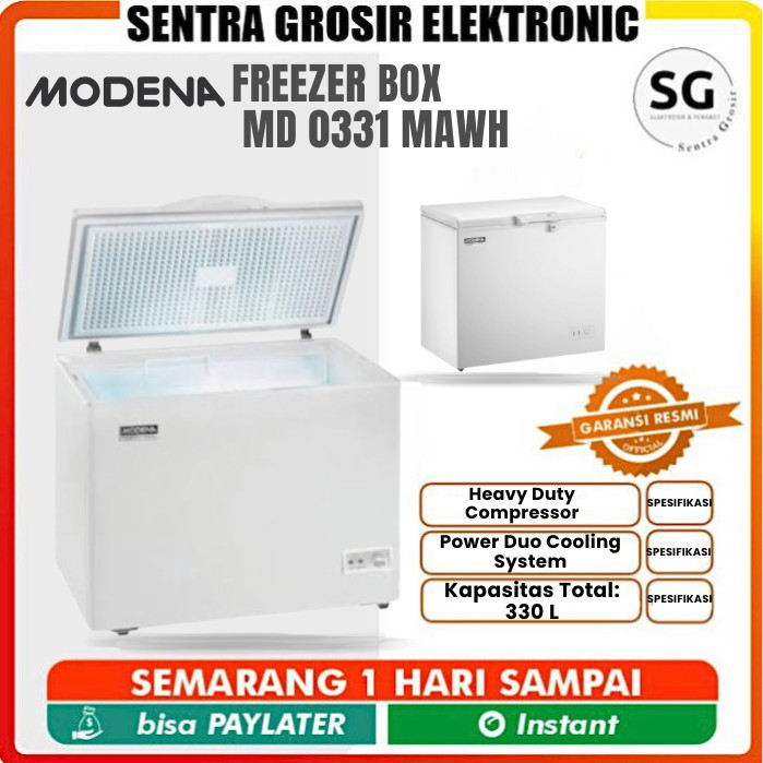 Modena Chest Freezer 330L MD 0331 MAWH / MD 0331 / MD0331MAWH Freezer Box 330 Liter