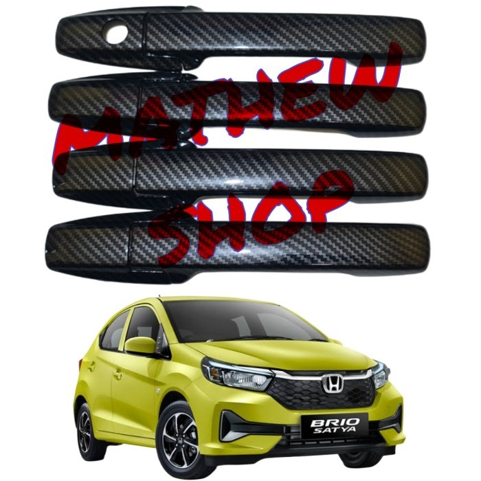 Cover Door Handle Brio 2023 2024 Carbon / Pelindung Gagang Pintu Brio - SATYA
