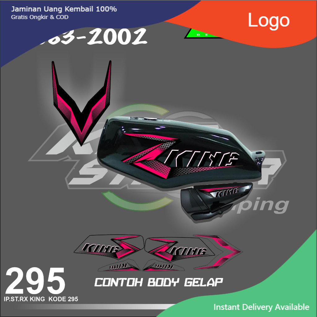 RX KING 1983-2002  (COD) STIKER STRIPING MOTOR YAMAHA RX KING  HOLOGRAM DAN TRANSPARAN