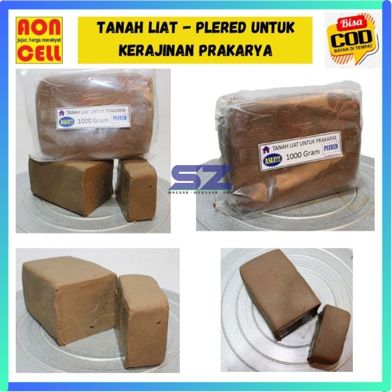 tanah liat plered 1kg 1000g untuk kerajinan tangan prakarya