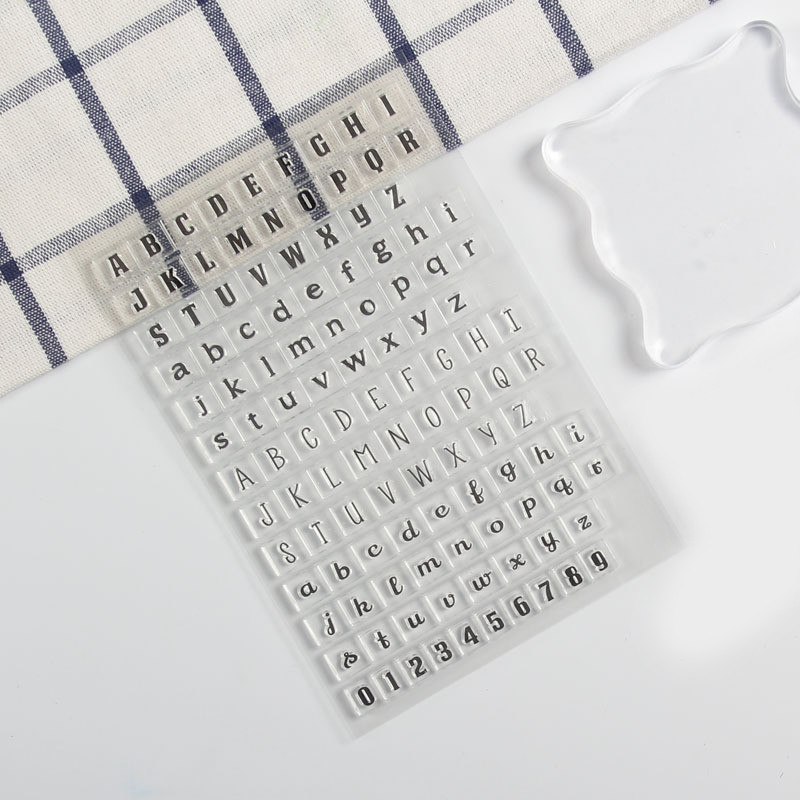 

Letter Stamp Rubber Transparent Silicone Seals Retro Scrapbook Photo Album Scrapbooking Material Craft Supplies