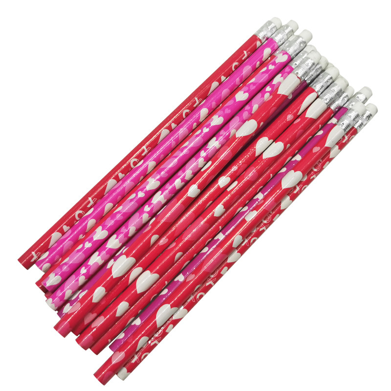 

With Eraser Wood HB Pencil 187*8mm Color Pen Pole Christmas Pattern Children Students Painting Sketch Write Student Stationery