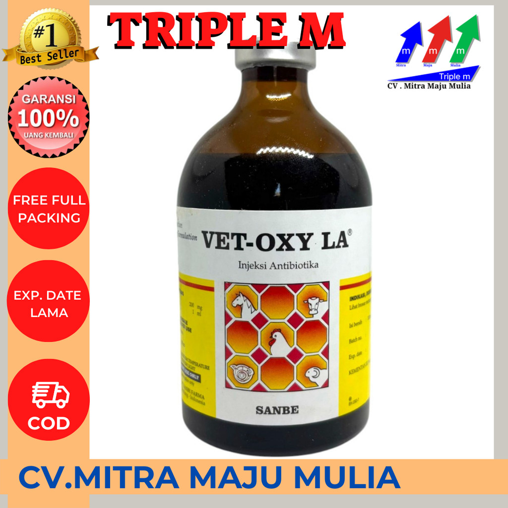 Vet Oxy LA 100 ml Obat Antibiotik untuk Hewan Ternak
