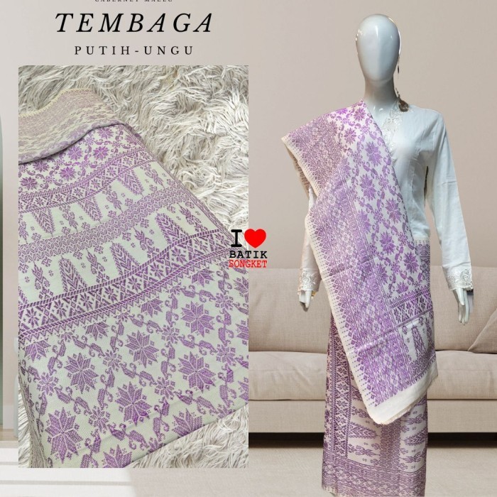 songket sutra palembang asli benang tembaga