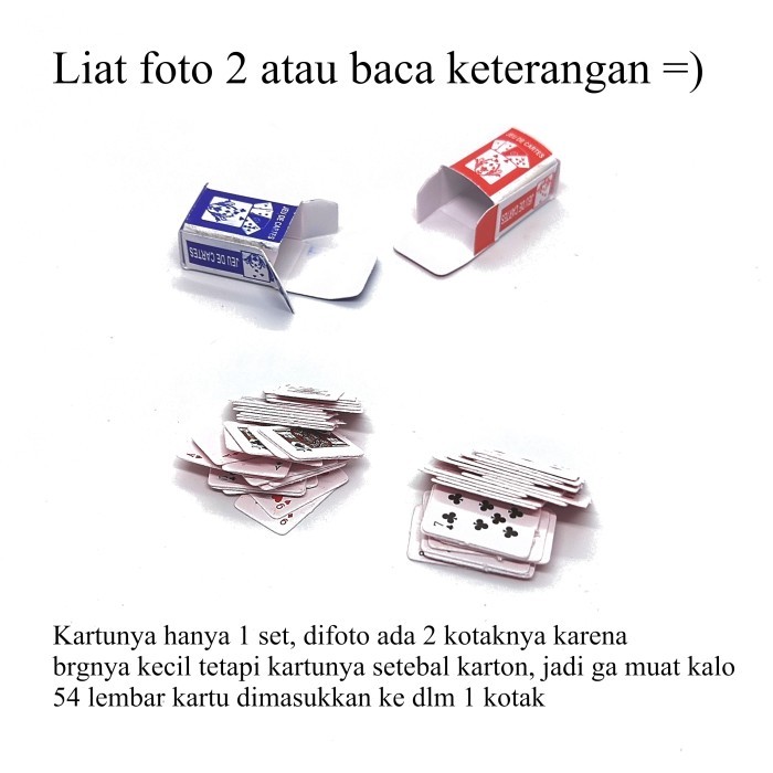 Kartu poker remi kecil mini