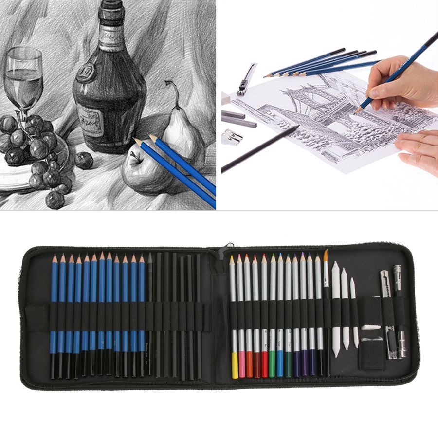 

Art Supplies 41pcs Sketching Pencil Artist Drawing Wood Pencils Kit for Art Students School Supplies school pencil Drawing Penci