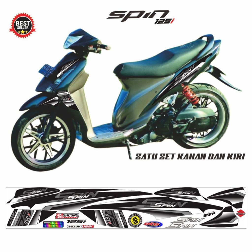 STIKER MOTOR SPIN 125 / STRIPING VARIASI SPIN STIKER STRIPING KEREN