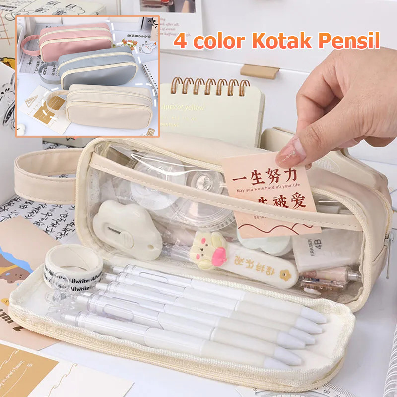 

Pencil Case Large Capacity Kotak Pensil Besar Perlengkapan Sekolah Kantong Pensil Tempat Pena Celana Panjang Tempat Pensil Alat Tulis