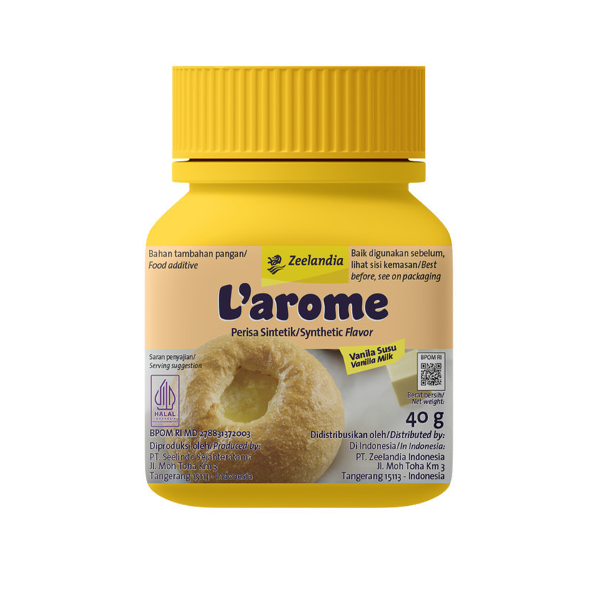 

NEW- [Bahan Makanan] ZEELANDIA - L'AROME VANILLA MILK POWDER 40GR - PERISA, PEWARNA, DAN AROMA VANILLA SUSU